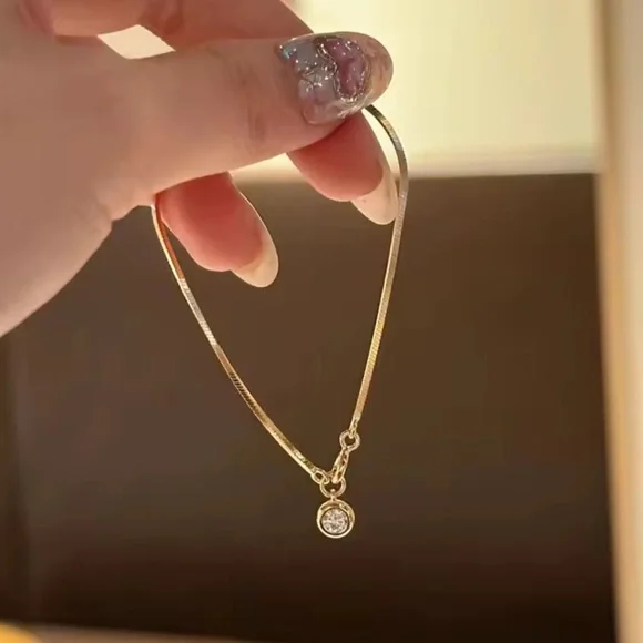 Anthropologie Gold Bracelet with Crystal Accent - Picture 4 of 4